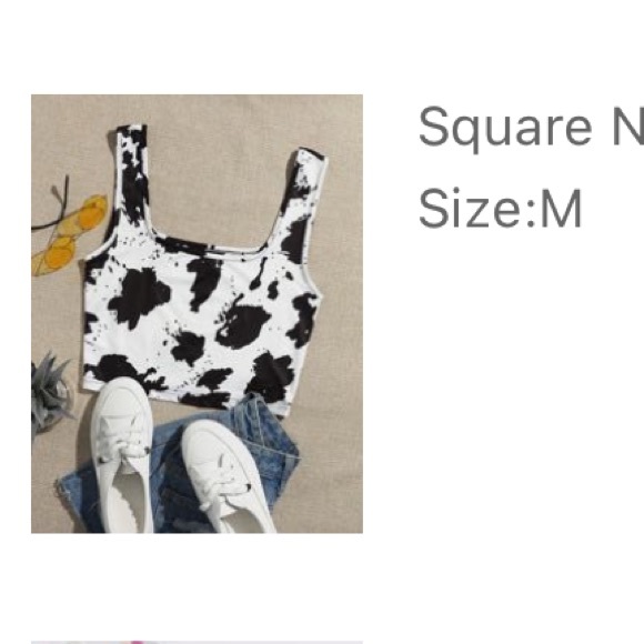 Shein Cow-Print Tanktop - Picture 4 of 4